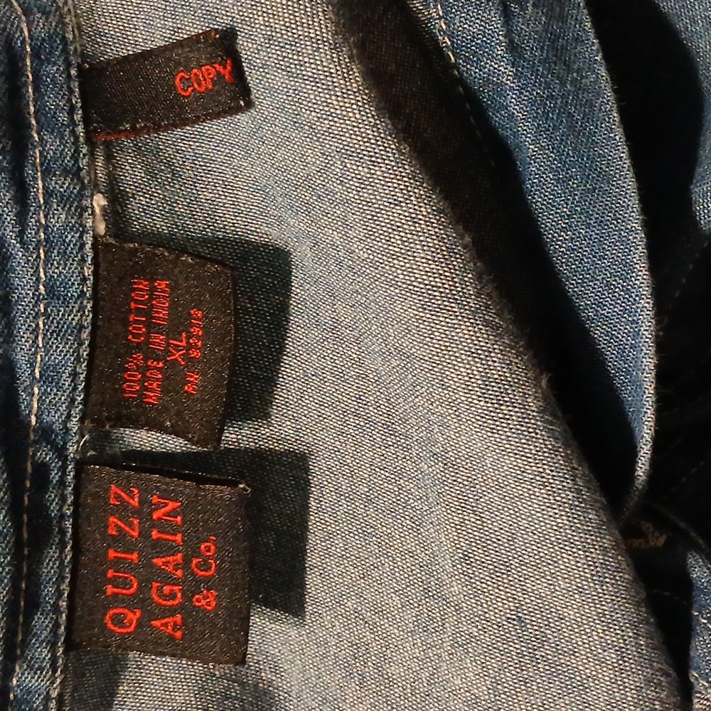 Vintage Quizz again & Co unisex 4th of July demin jacket XL - Picture 4 of 4